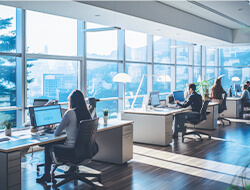 オフィスビル 事務所 業務用エアコン新規設置 入れ替え工事