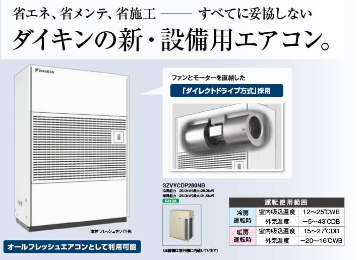 ダイキン 床置き形設備用エアコンの特徴