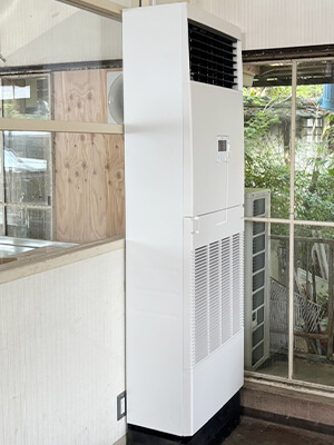 奈良県奈良市での業務用エアコン設置工事実績